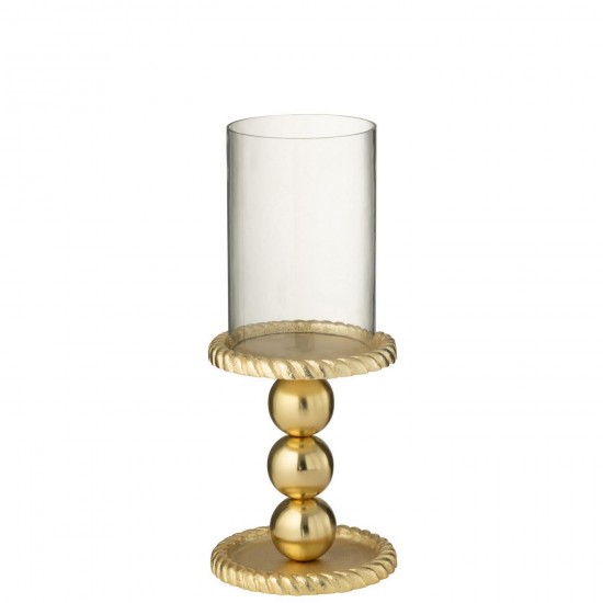 J Line Candeliere Alluminio Oro Small Candelabro Aluminio Dorado Small.