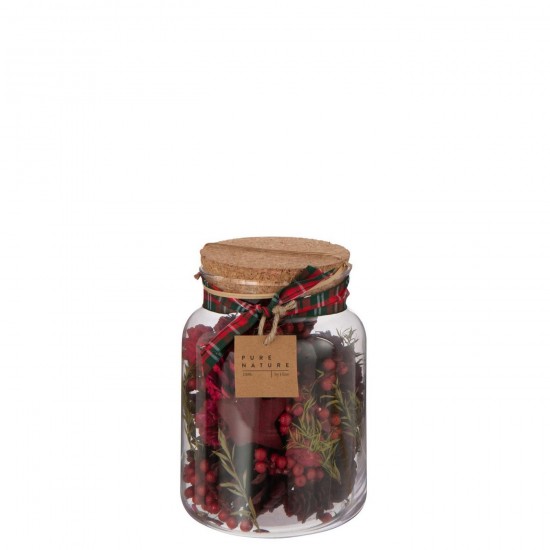 J Line Fiori Secchi Mix Fiore Secco Rosso Natale Large Mezcla De Flores Secas Flor Seca Rojo Navidad Large.