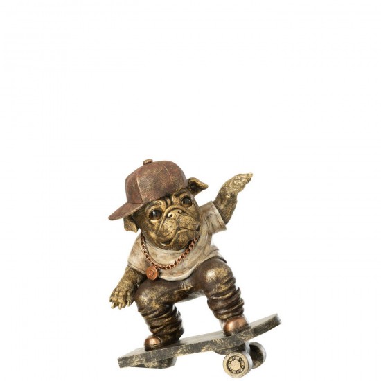 J Line 59323 bulldog debout Beelden Beelden Figuren Dieren Decoracion bulldogs standing Beeldje Bulldog Beeld Honden Bulldog b.