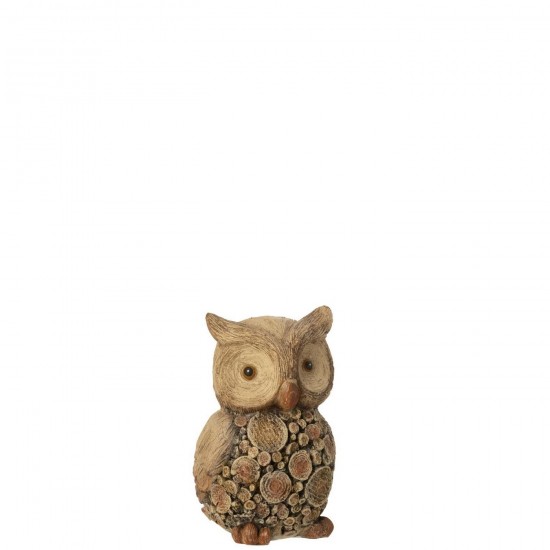 J Line 59766 Decoratie Animali hibou debout Eshop Dealers Decorazione Uil Staand Dier Boutique Web Vente en ligne Uiltje Figur.