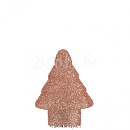 J Line Jline Kerstboom Led Parel Glas Roze Small