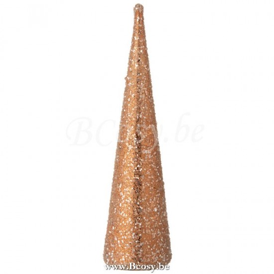 cones de noel Jolipa Jline Cone Perles Verre Saumon Fonce Large