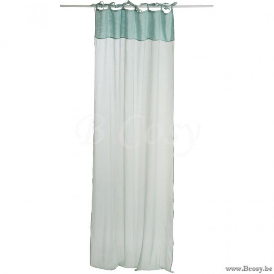 rideaux Jolipa J Line Jline Rideau Voile Coton Lin Menthe