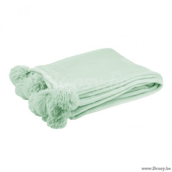 J Line Jline Plaid Pompom Polyester Licht Groen