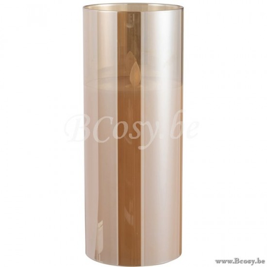 J Line Jline Lampada Led Lucida Vetro Oro Large Lampara Led Brillante Vidrio Oro Large