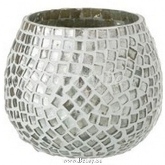 Jline Fotosforo Mosaicos Cristal Blanco Plata