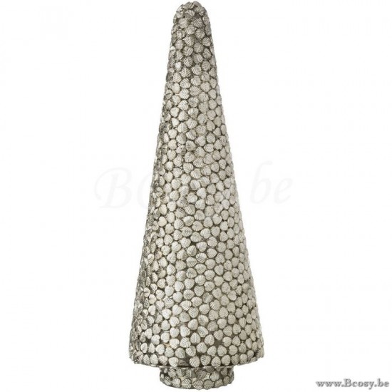 J Line 95270 Boom Blad Glas Zilver 40H kerstbomen