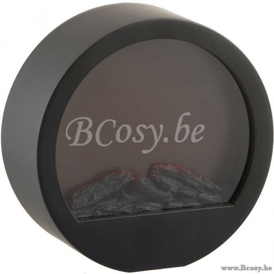 J Line 95665 Open Haard Led Rond Zwart 36H openhaarden open haarden haardschermen vuurschermen