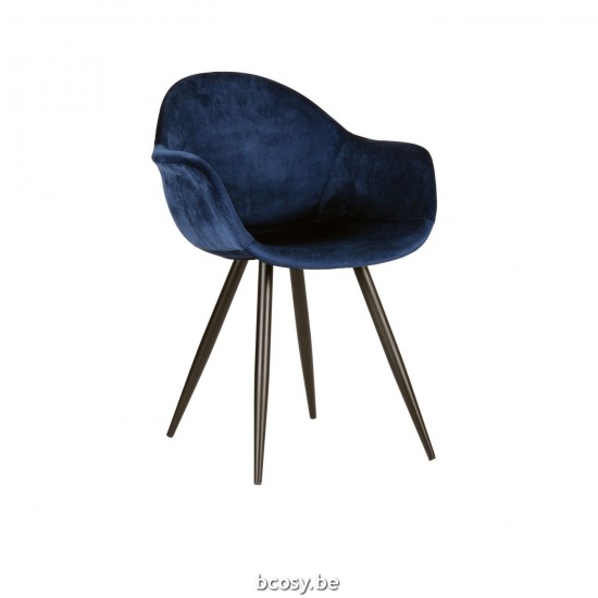 LABEL51 Dining chair Forli Blue Velvet.