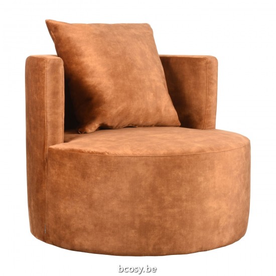 LABEL 51 Fauteuil Evy Ocre Velours.