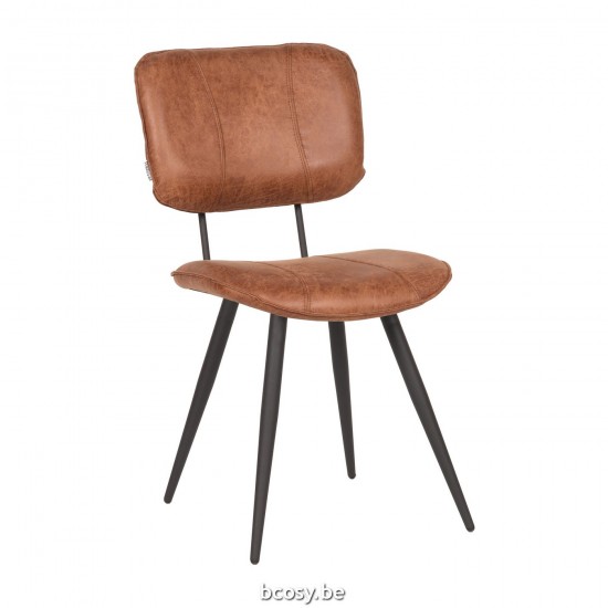 LABEL51 Dining chair Fos Cognac Leather.