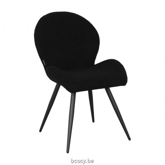 LABEL 51 Chaise de salle à manger Sky Noir Teddy.