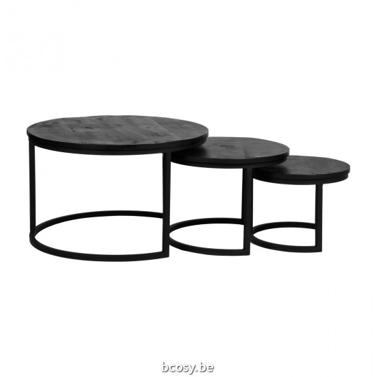 LABEL 51 Tables basses Set Triplet Noir.