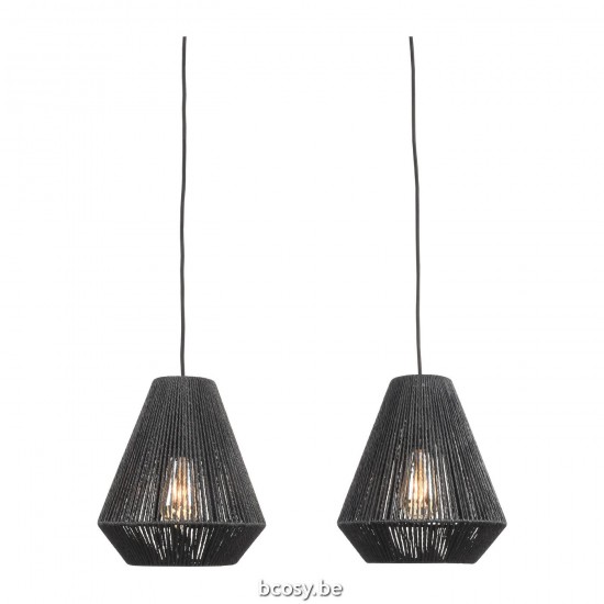 LABEL 51 Pendelleuchten Ibiza Schwarz Jute.