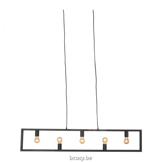 LABEL51 Pendant lamp Quadrato Black Metal.