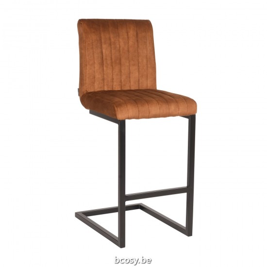 LABEL51 Bar stool Milo Ochre Velours Zithoogte 65.