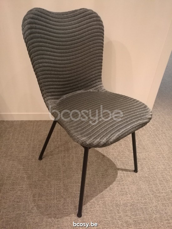 Vincent Sheppard Lily Stoel Zwart Gepoedercoat Stalen A frame Oester Lloyd Loom.