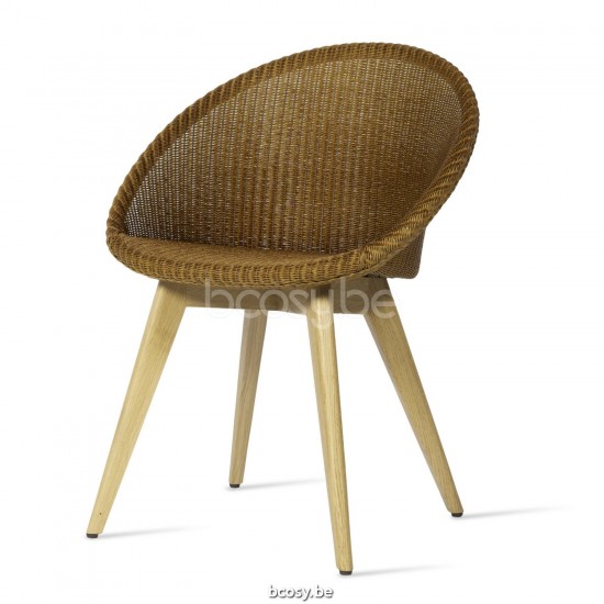 Vincent Sheppard Joe chaises de repas cadre en Bois Chêne naturel Lloyd Loom Caramel.