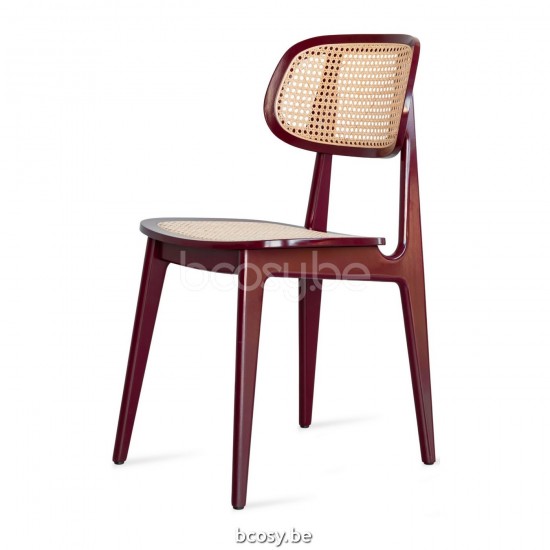 Vincent Sheppard Titus stoelen eetkamerstoelen eethoekstoelen eettafelstoelen eetstoelen Burgundy Beuken frame Rieten zitting