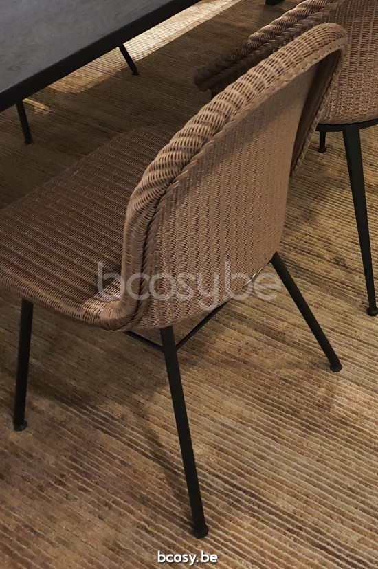 Vincent Sheppard Yann Stoel Zwart Gepoedercoat Stalen A frame Koper Lloyd Loom.