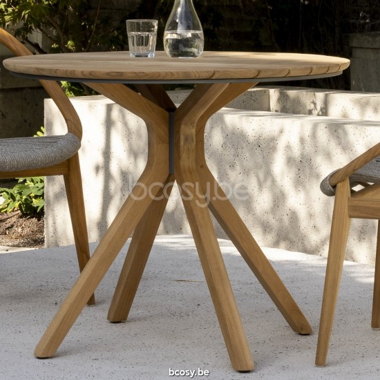 Vincent Sheppard Noa tables de jardin Cadre en Teck non traité Round.