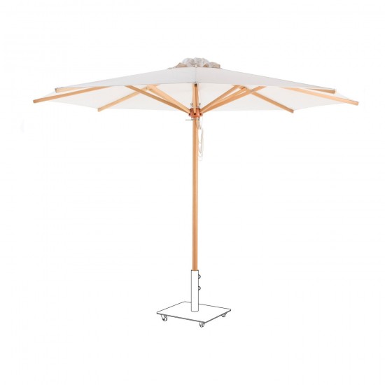 Vincent Sheppard Florence Parasol Rahmen aus Eukalyptus Holz Sunbrella Segeltuch Feststoffe Katze B.