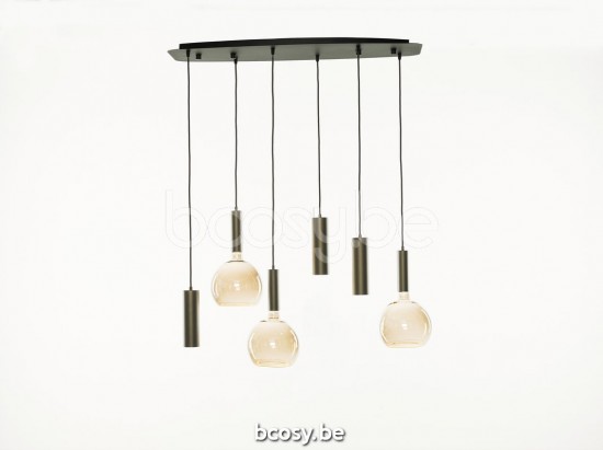 Marckdael pendel Sevilla Marckdael 1013-S6-FEL-NE-BRONZO-FLOATING-3GR Contemporal brons pendel H max 125cm VVD VDV Verlichting van Dijck Dyck.