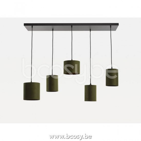 Marckdael pendel Seattle-Seatle Marckdael 1588-PL5-NE-CYL-SAN-REMO-OLIVE Contemporal zwart pendel H max 100cm VVD VDV Verlichting van Dijck .