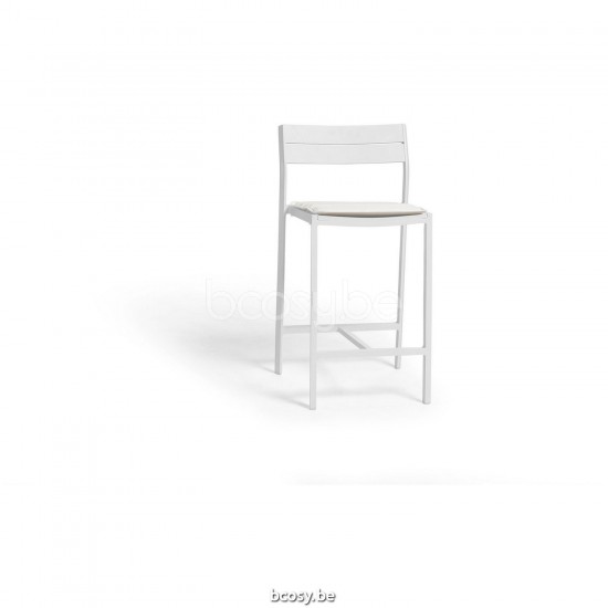 Diphano Metris tabouret de bar 62h Cadre Aluminium blanc.
