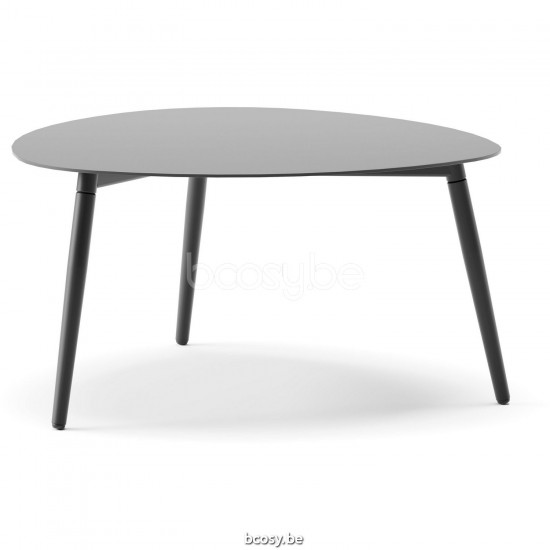 Diphano Ray Couchtisch bio S 80xR (35,5h) Aluminium Lava Gestell Tischplatte Aluminium Lava.