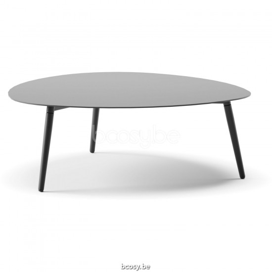 Diphano Ray Couchtisch bio S 100xR (33,5h) Aluminium Lava Gestell Tischplatte Aluminium Lava.