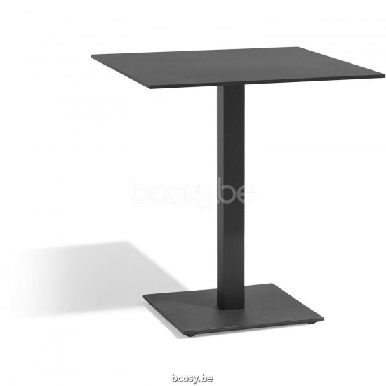 Diphano Alexa table bistro de comptoir M (75x70) Cadre Aluminium Lava Dessus Céramique Sable 9 mm incrusté.
