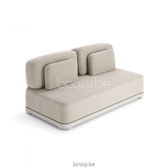 Jati Kebon Durbuy Lounge Base 2-Seat Alu Sand Mat.