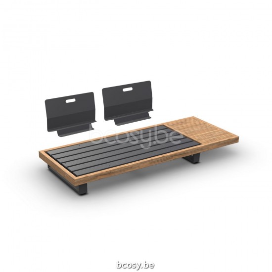 Jati Kebon Truro Lounge Base 2Seat, Backrest, Side Table.