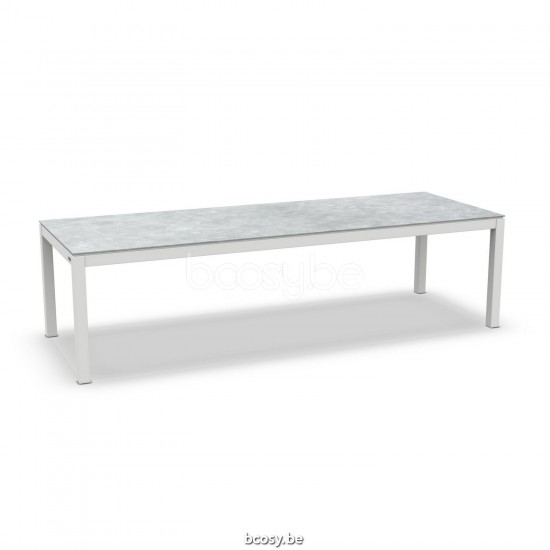 Jati Kebon Danli Dining Table Alu White Mat Ceramic Ash Grey 280X100.