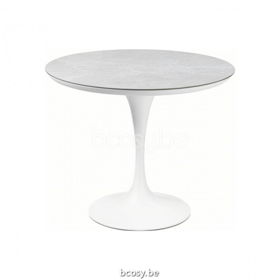 Jati Kebon Siena Dining Table Alu Dune Mat Ceramic Palladium Grey 6mm D90.