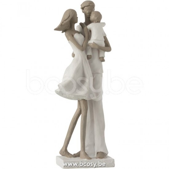 J Line Jline Coppia Bambino Resina Bianco Talpa Pareja Nino Resina Blanco Topo