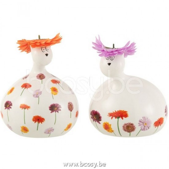 J Line Jline Gatto Gerbera Colore Mix Large Assortimento Di 2 Gato Gerbera Colores Mix Large Surtido De 2