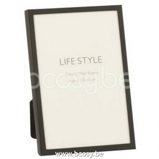 Jline Marco Foto Borde Fino 10X15 Metal Negro Small