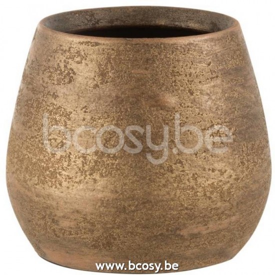 J Line Jline Portavasi Irregolare Rugoso Ceramica Oro Medium Maceta Irregular Rugoso Ceramica Oro Medium