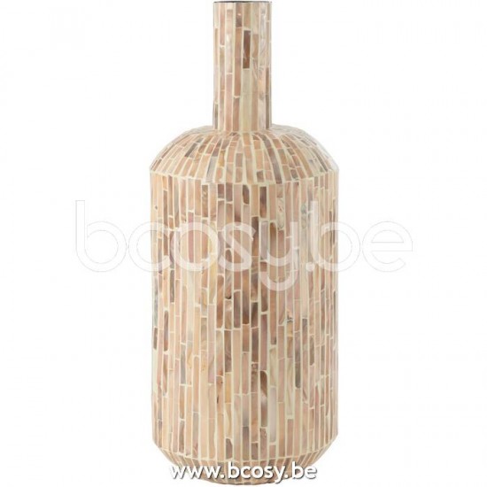 J Line Jline Vaso Nuye Goccia Conchiglia Carta Beige Vase Nuye Drop Shells Paper Beige