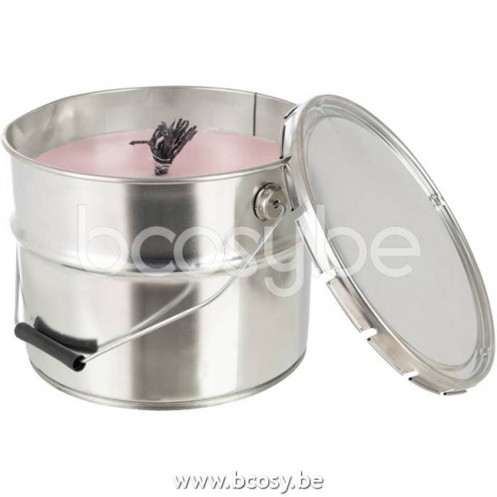 J Line Candela Esterna Vaso Di Vernice Metallo Cera Rosa Chiaro Large 135H Vela Exterior Bote De Pintura Metal Cera Rosa Clar.