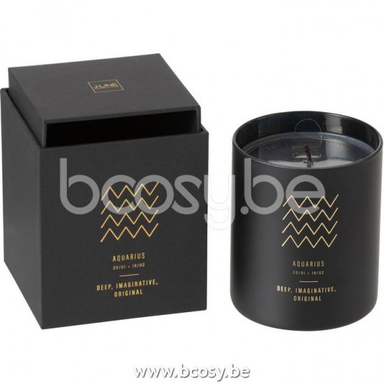 Jline Vela Aromatica Astro Acuario Negro 50H