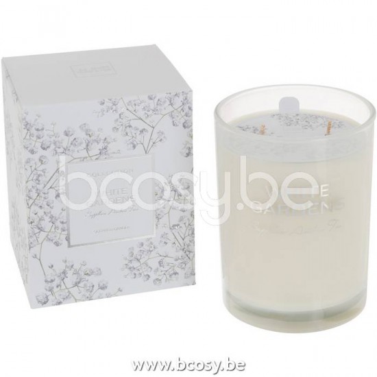 J Line Jline Candela Profumata White Gardens Bianco Large 70O Vela Aromatica White Gardens Blanco Large 70U
