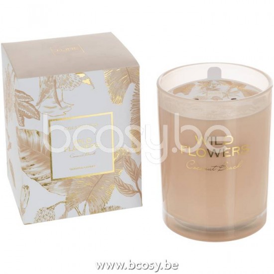 J Line Jline Candela Profumata Wild Flowers Beige Large 70O Vela Aromatica Wild Flowers Beige Large 70U