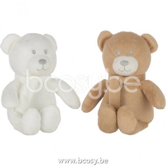 J Line Jline Orso Peluche Bianco Beige Assortimento Di 2 Oso Peluche Blanco Beige Surtido De 2
