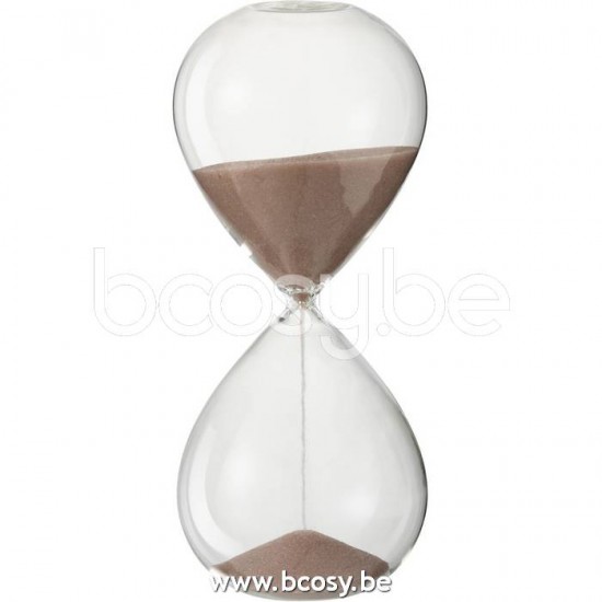 J Line Jline Clessidra Decorativa Vetro Sabbia Rosa Chiaro Medium Reloj De Arena Decorativo Cristal Arena Rosa Claro Medium