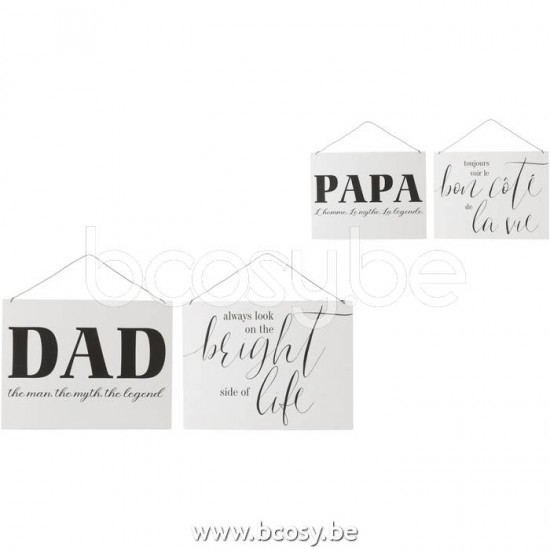 Jline Cartel Textos Ingles Life Dad Metal Blanco Negro Surtido De 2