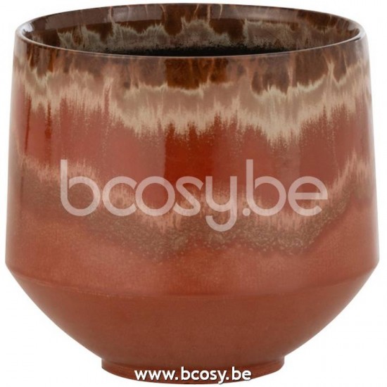 J Line Jline Portavasi Aline Ceramica Rosso Small