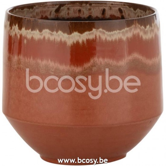 J Line Jline Portavasi Aline Ceramica Rosso Large